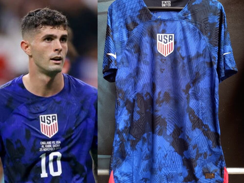 NEW US Soccer 2022 NIKE Qatar World Cup away jersey L blue FIFA football